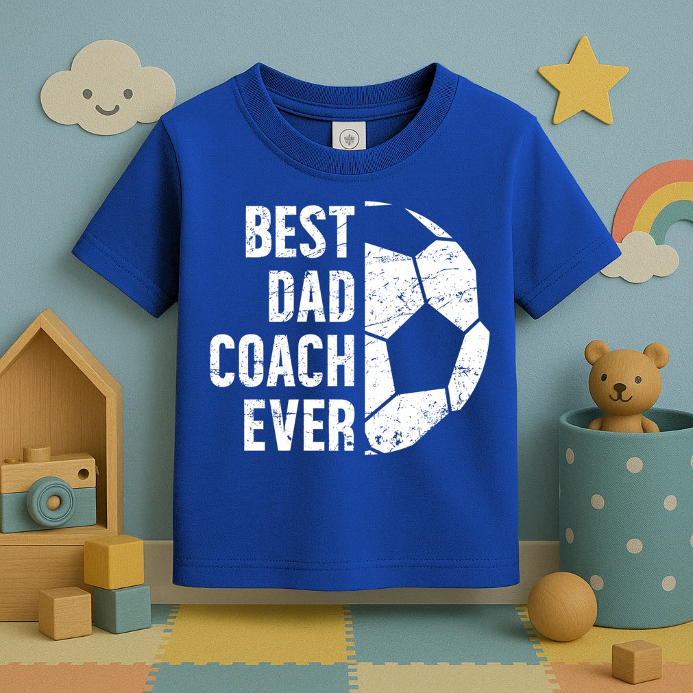 Best Dad Coach Ever Soccer Dad Of A Soccer Player Father Cute Gift Toddler T-Shirt
