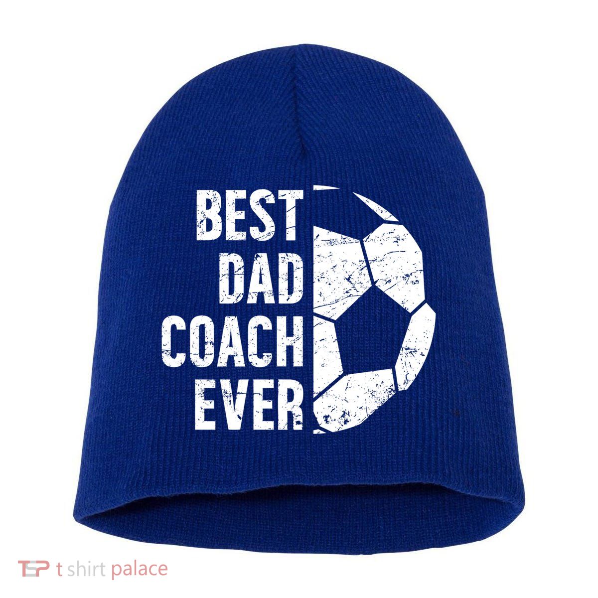 Best Dad Coach Ever Soccer Dad Of A Soccer Player Father Cute Gift Short Acrylic Beanie