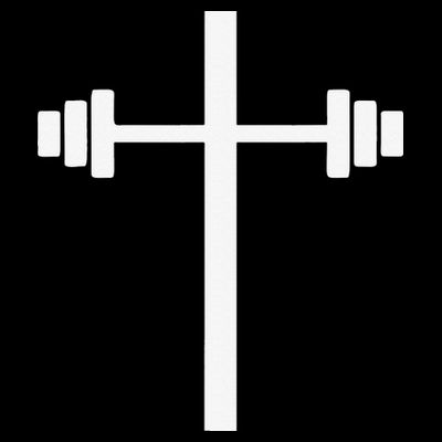 Barbell Dumbbell Cross Christian Jesus Gym Workout Lifting T-Shirt