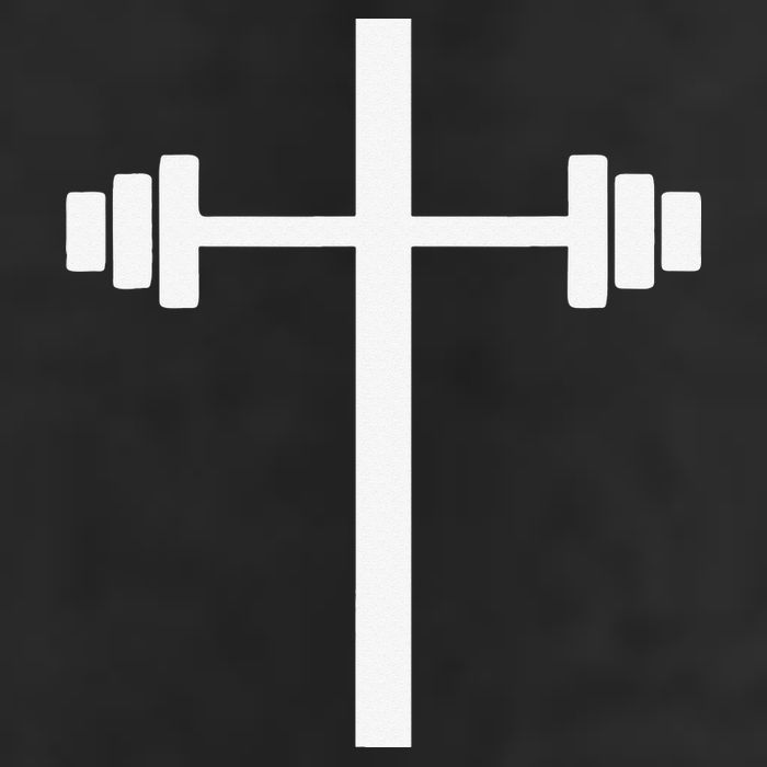 Barbell Dumbbell Cross Christian Jesus Gym Workout Lifting Adult Drive Performance Visor