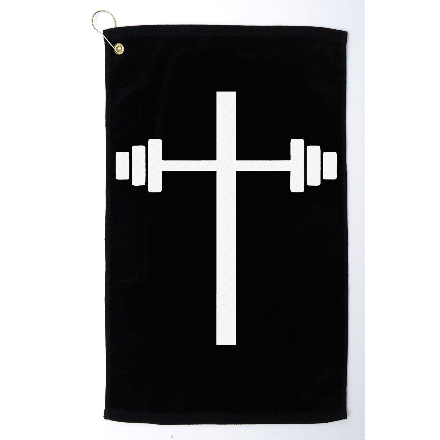 Barbell Dumbbell Cross Christian Jesus Gym Workout Lifting Golf Towel