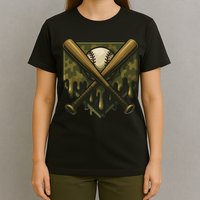 Baseball Drip Camo Home Plate Sports Cool Game Day Drip T-Shirt