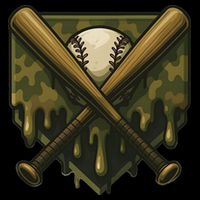 Baseball Drip Camo Home Plate Sports Cool Game Day Drip T-Shirt