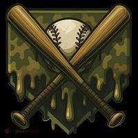 Baseball Drip Camo Home Plate Sports Cool Game Day Drip Backpack