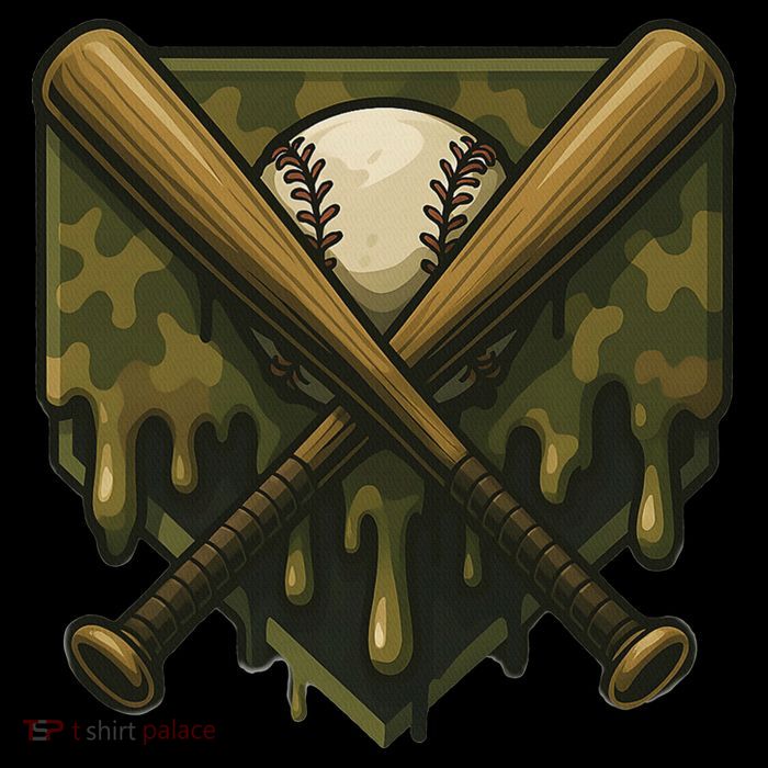 Baseball Drip Camo Home Plate Sports Cool Game Day Drip Backpack