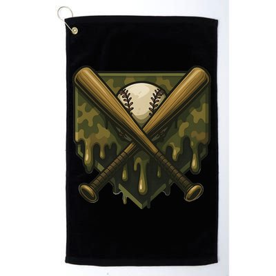 Baseball Drip Camo Home Plate Sports Cool Game Day Drip Golf Towel