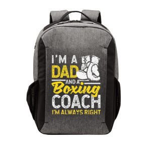 Boxer Daddy Coaches Fathers Day I'm A Dad And A Boxing Coach Vector Backpack