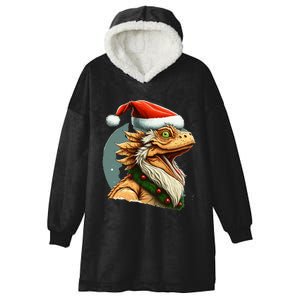 Bearded Dragon Christmas Hooded Wearable Blanket