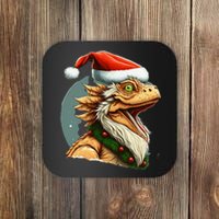 Bearded Dragon Christmas Coaster