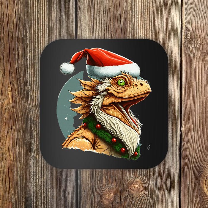 Bearded Dragon Christmas Coaster