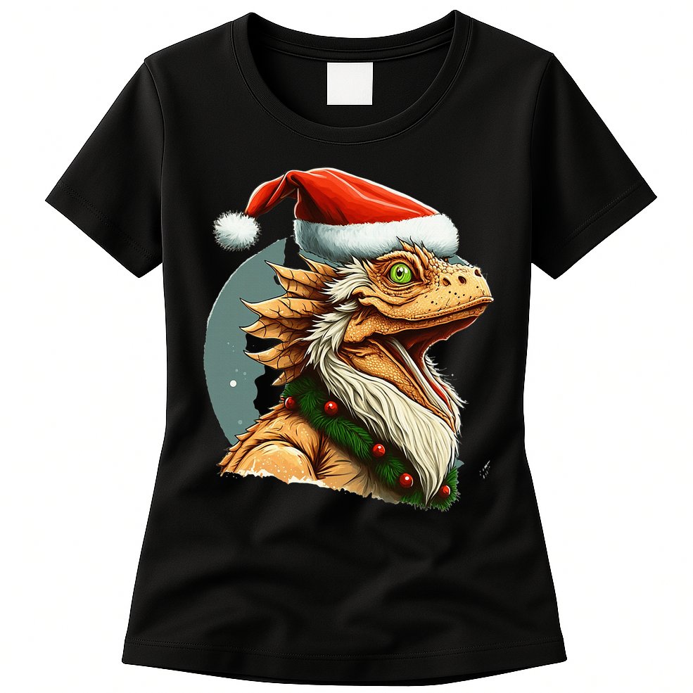 Bearded Dragon Christmas Womens T-Shirt