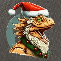 Bearded Dragon Christmas Cotton Canvas Backpack