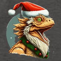 Bearded Dragon Christmas Vector Backpack