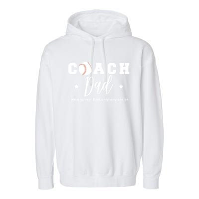 Baseball Dad Coach Definition Gift Garment-Dyed Fleece Hoodie