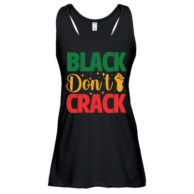 Black Don't Crack Black History Month African American Freedom Day Ladies Essential Flowy Tank
