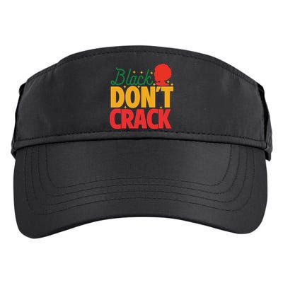 Black Don't Crack Women Black African American Freedom Day Adult Drive Performance Visor