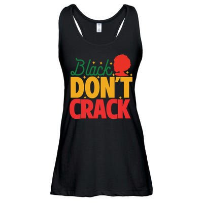 Black Don't Crack Women Black African American Freedom Day Ladies Essential Flowy Tank