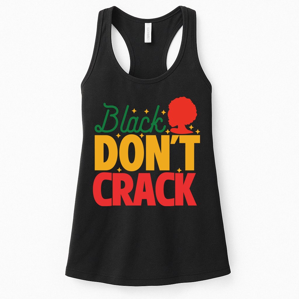 Black Don't Crack Women Black African American Freedom Day Womens Tank Top