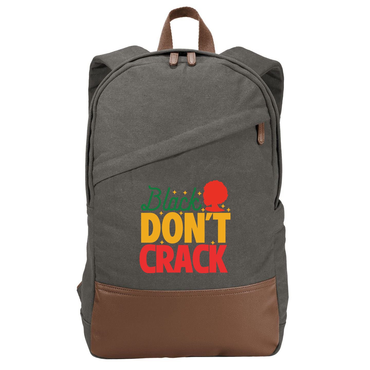 Black Don't Crack Women Black African American Freedom Day Cotton Canvas Backpack
