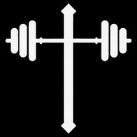 Barbell Dumbbell Cross Christian Jesus Gym Workout Lifting Gift Backpack