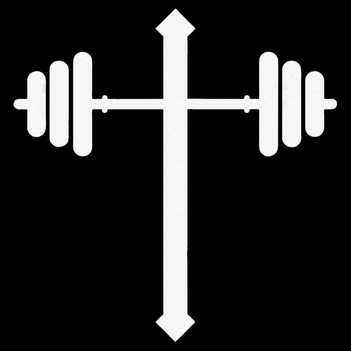 Barbell Dumbbell Cross Christian Jesus Gym Workout Lifting Gift Backpack