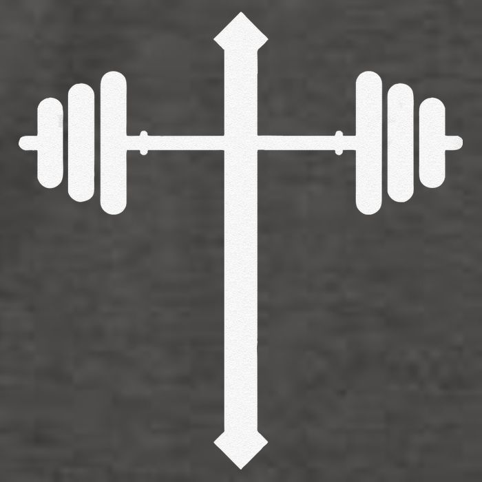 Barbell Dumbbell Cross Christian Jesus Gym Workout Lifting Gift Vector Backpack