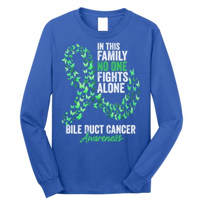 Bile Duct Cancer Awareness Month Butterflies Green Ribbon Gift Long Sleeve Shirt