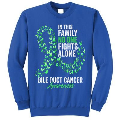 Bile Duct Cancer Awareness Month Butterflies Green Ribbon Gift Tall Sweatshirt
