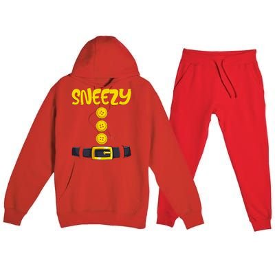 Brown Dwarf Costume Funny Halloween Christmas Gift Sneezy Premium Hooded Sweatsuit Set