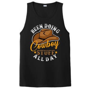 Been Doing Cowboy Stuff All Day Cowgirl Country Western PosiCharge Competitor Tank