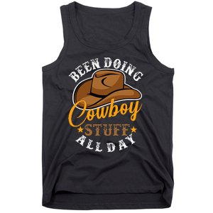 Been Doing Cowboy Stuff All Day Cowgirl Country Western Tank Top