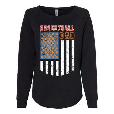 Basketball Dad Coach American Flag Sports Bball Player Daddy Gift Womens California Wash Sweatshirt