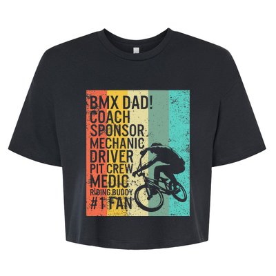 BMX Dad Coach Medic Riding Buddy 1 Fan Fathers Day Grandpa Bella+Canvas Jersey Crop Tee