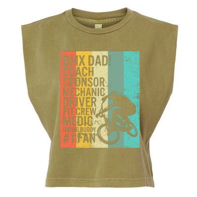 BMX Dad Coach Medic Riding Buddy 1 Fan Fathers Day Grandpa Garment-Dyed Women's Muscle Tee