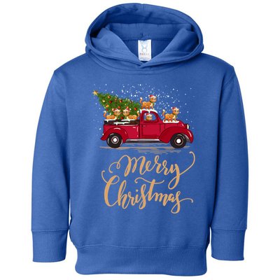 Bobcat Driving Christmas Tree Truck Bobcat Christmas Meaningful Gift Toddler Hoodie