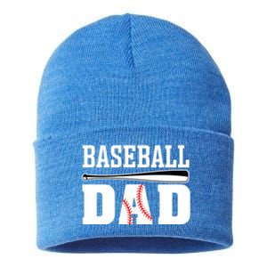 Baseball Dad Cute Gift Dad Baseball Gift Sustainable Knit Beanie