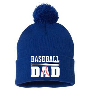 Baseball Dad Cute Gift Dad Baseball Gift Pom Pom 12in Knit Beanie