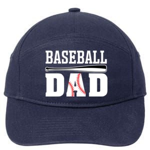 Baseball Dad Cute Gift Dad Baseball Gift 7-Panel Snapback Hat