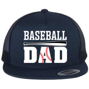 Baseball Dad Cute Gift Dad Baseball Gift Flat Bill Trucker Hat