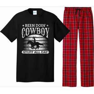 Been Doing Cow Stuff All Day Roping Racing Horse Riding Pajama Set