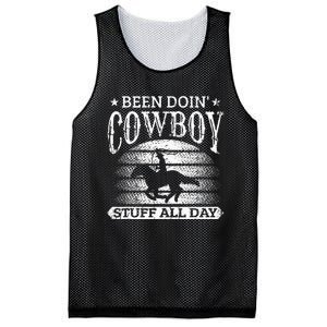 Been Doing Cow Stuff All Day Roping Racing Horse Riding Mesh Reversible Basketball Jersey Tank