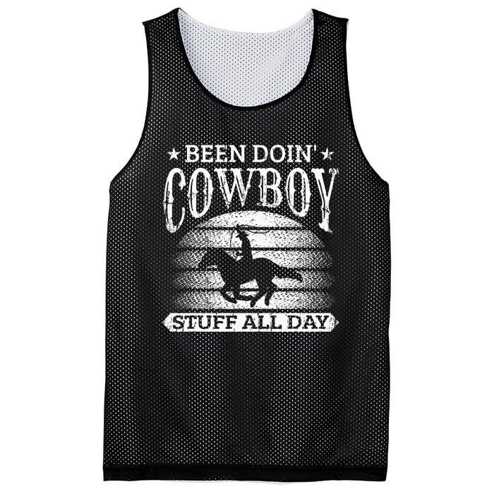 Been Doing Cow Stuff All Day Roping Racing Horse Riding Mesh Reversible Basketball Jersey Tank