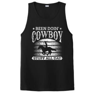 Been Doing Cow Stuff All Day Roping Racing Horse Riding PosiCharge Competitor Tank