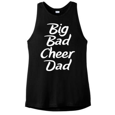 Big Dad Cheer Dad Ladies PosiCharge Tri-Blend Wicking Tank