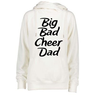 Big Dad Cheer Dad Womens Funnel Neck Pullover Hood