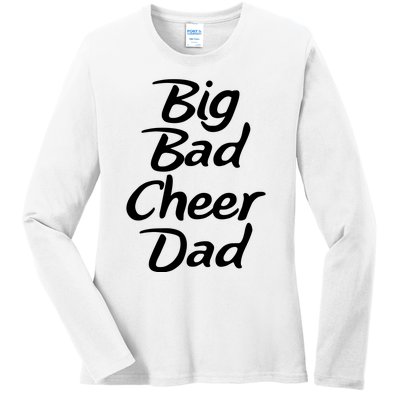 Big Dad Cheer Dad Ladies Long Sleeve Shirt