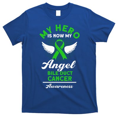 Bile Duct Cancer Awareness My Hero Is Now My Angel Bile Duct Gift T-Shirt