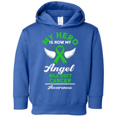 Bile Duct Cancer Awareness My Hero Is Now My Angel Bile Duct Gift Toddler Hoodie