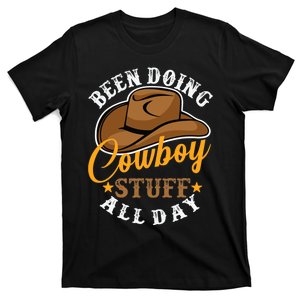 Been Doing Cowboy Stuff All Day Cowgirl Country Western T-Shirt