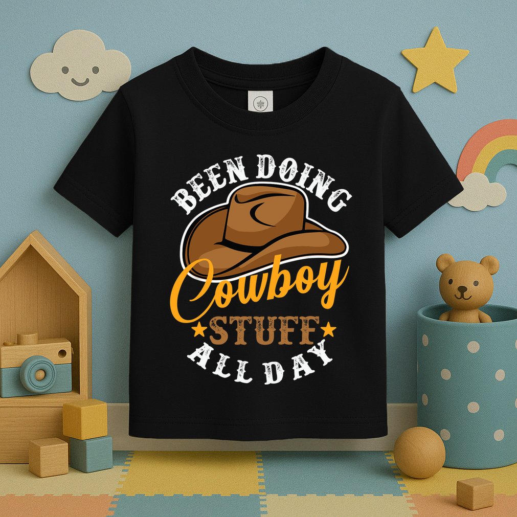 Been Doing Cowboy Stuff All Day Cowgirl Country Western Toddler T-Shirt
